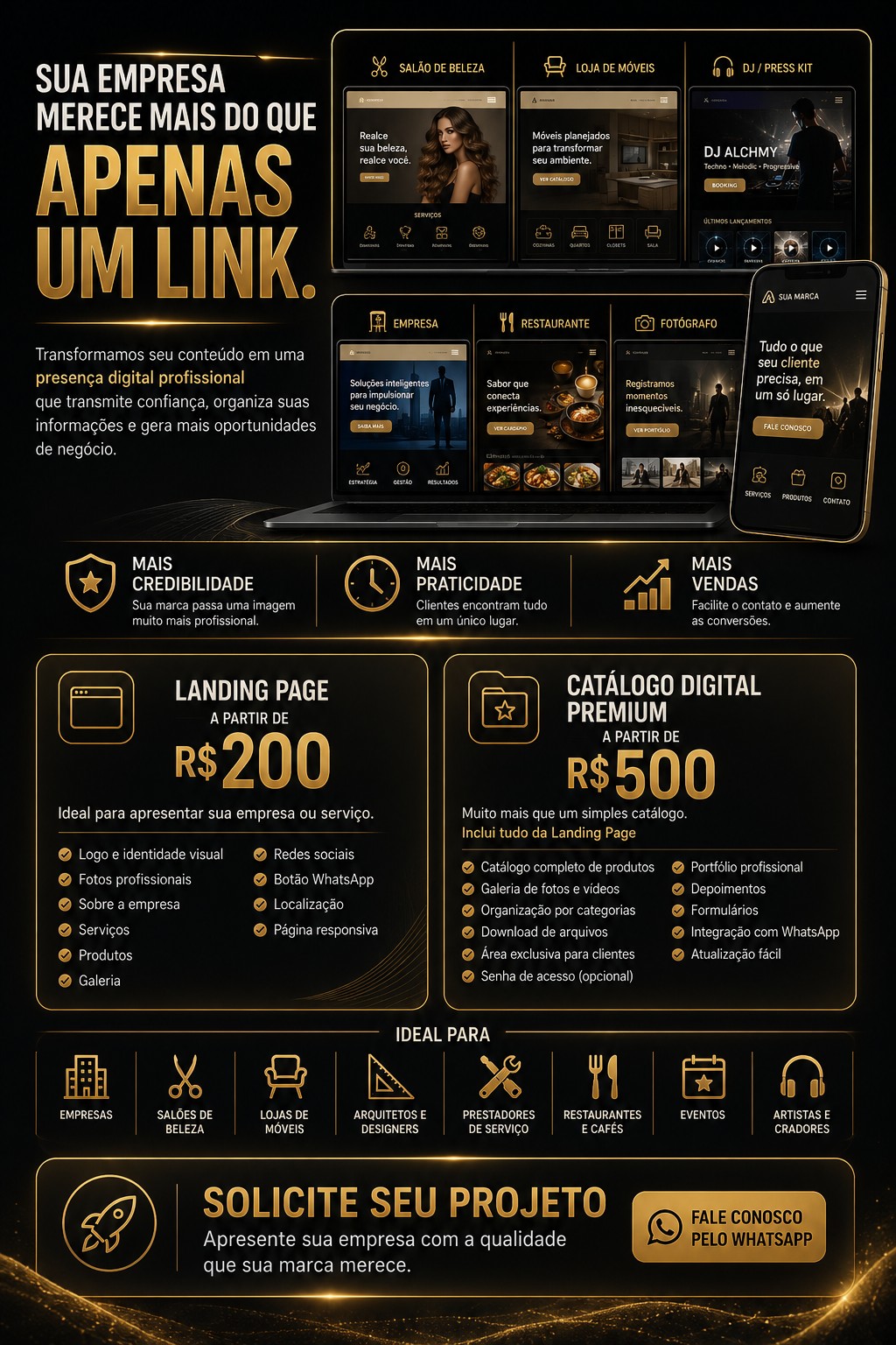 Campanha Alek Aquino para landing pages e catálogos digitais